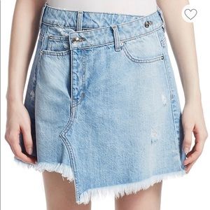 Derek Lam Denim Cleo A-Line Wrap Skirt